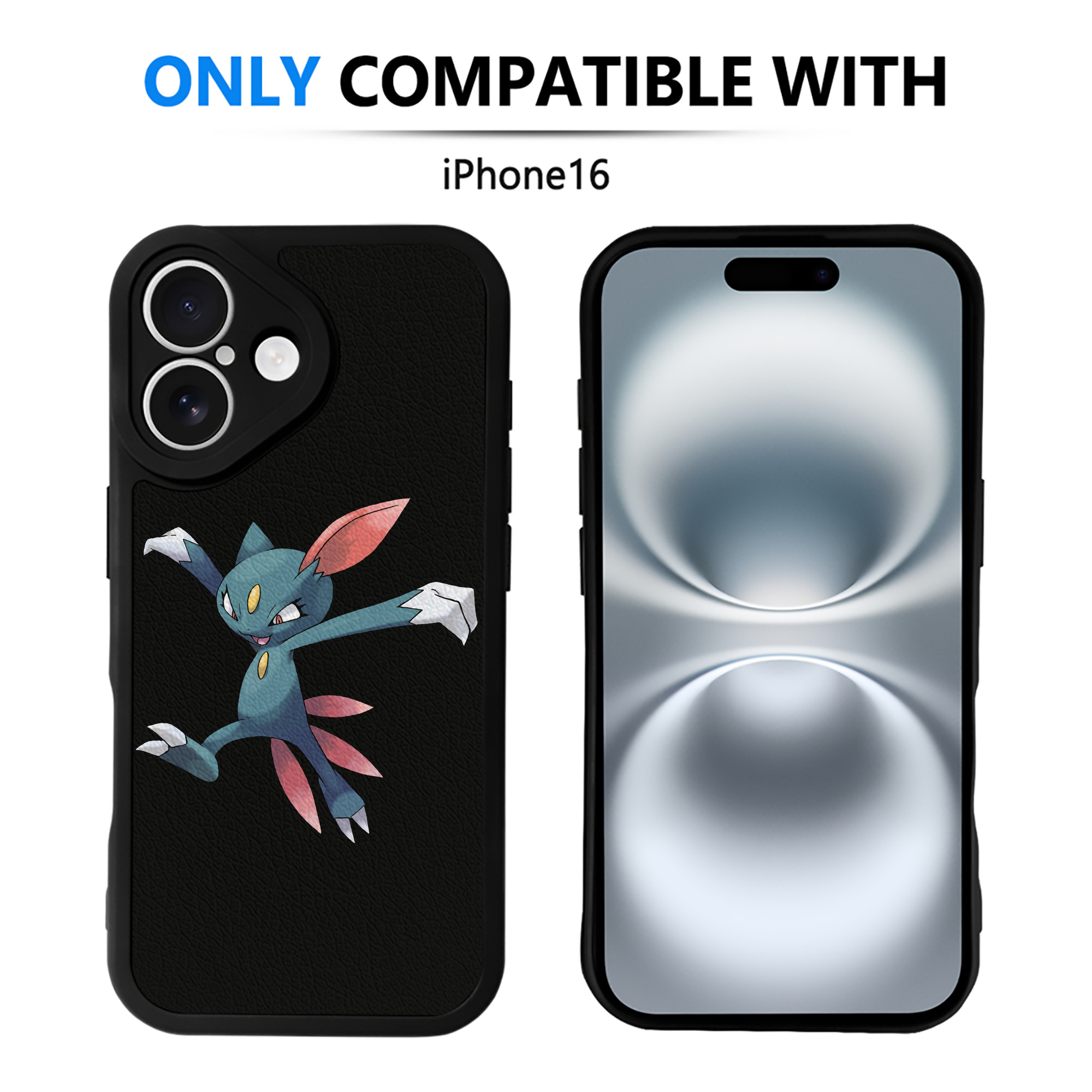 （画像用） ポケットモンスター Pokémon 【iPhone 16シリーズ対応】シリコンスマホケース（レザー調） 材質：シリコン